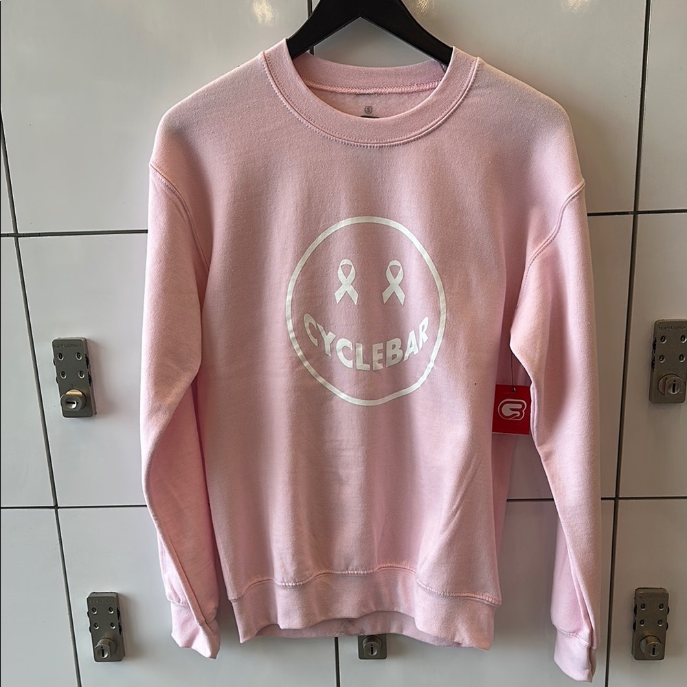 Cyclebar Pink Crew Neck Sweater